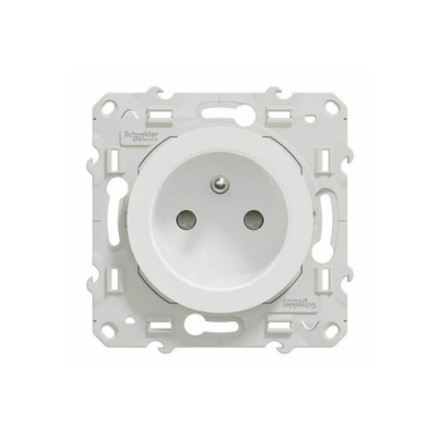Prise 2P+T INOX RITA( prise de courant 2p+t Odace 250v)